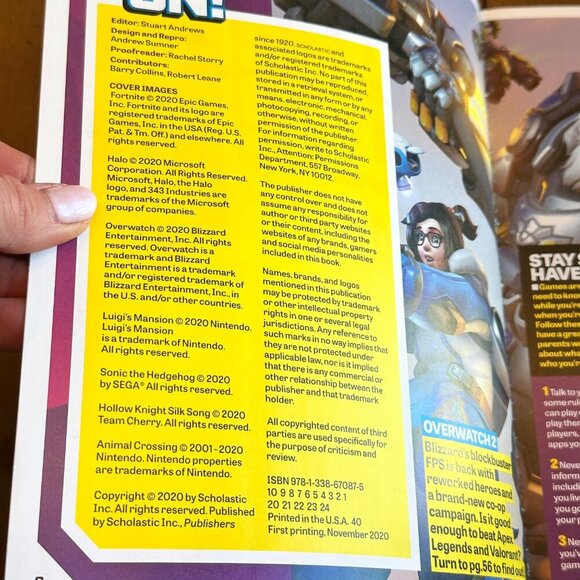 2021 Game On Video Game Guide Scholastic Paperback Written By Gamers for Gamers - Picture 8 of 14